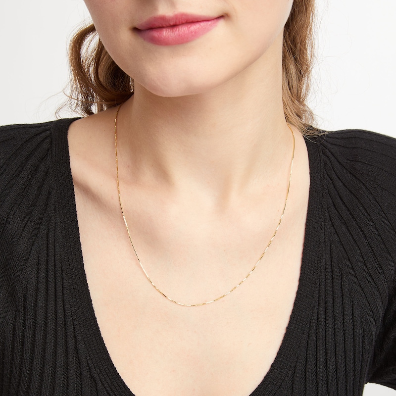Main Image 2 of 0.90mm Box Chain Necklace in Solid 14K Gold - 20"