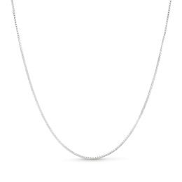 0.90mm Box Chain Necklace in Solid 14K White Gold - 20"