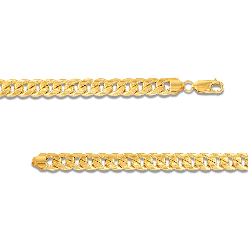 Main Image 3 of 7.8mm Cuban Curb Chain Necklace in Hollow 10K Gold - 24"
