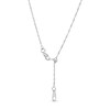 Thumbnail Image 3 of 1.0mm Adjustable Singapore Chain Necklace in Solid 14K White Gold - 22"