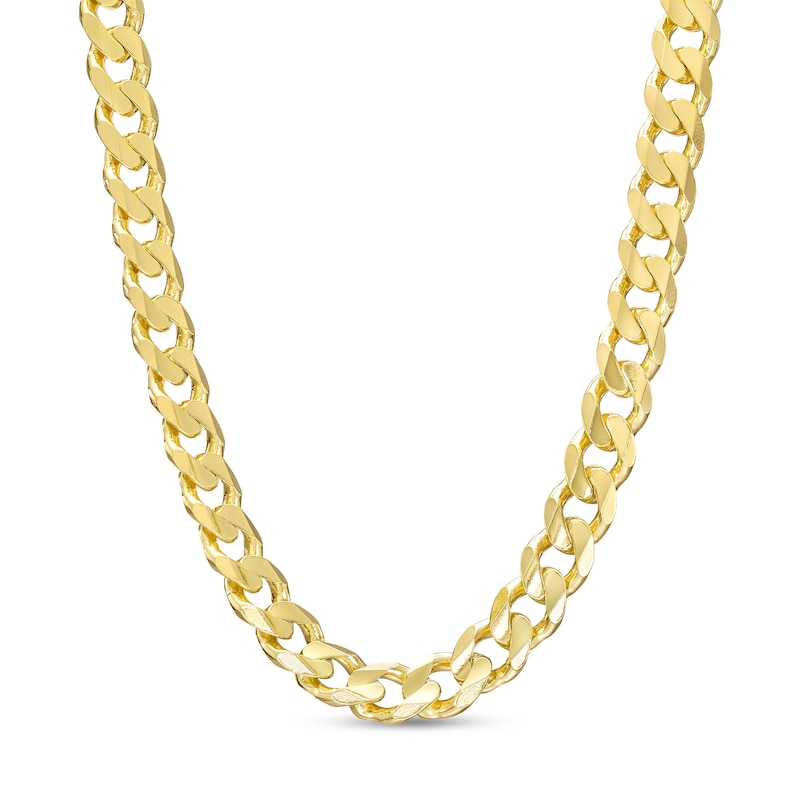 Main Image 1 of 7.4mm Curb Chain Necklace in Solid 10K Gold - 24"