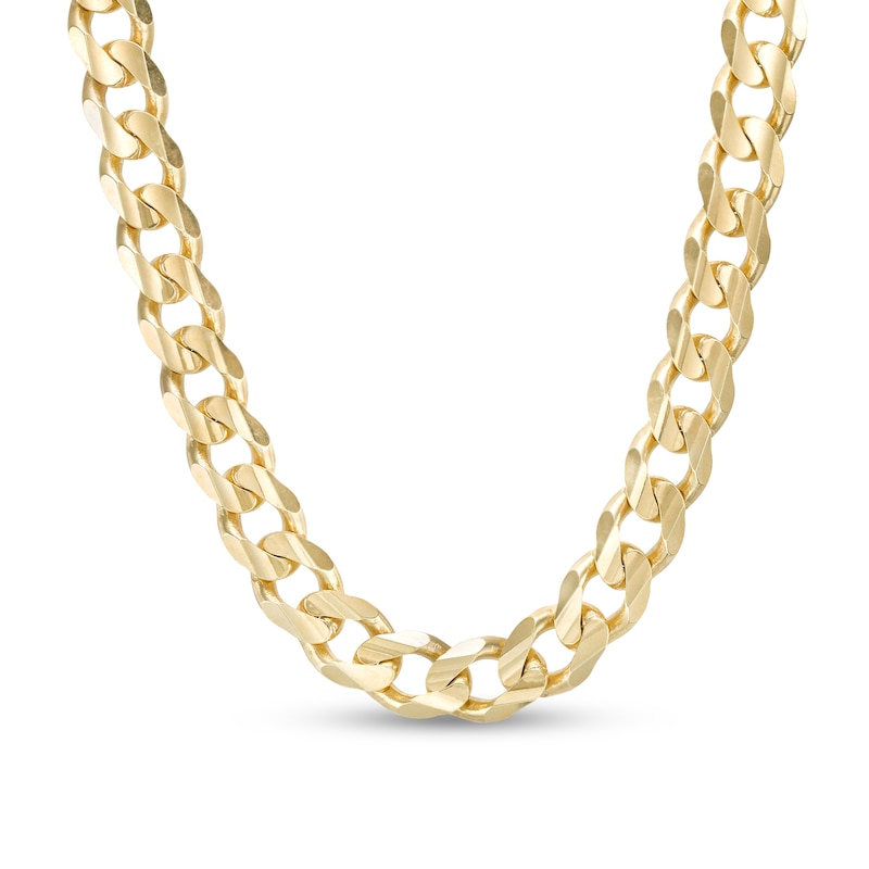 Main Image 1 of 8.9mm Curb Chain Necklace in Solid 10K Gold - 24"