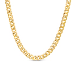 5.5mm Cuban Curb Chain Necklace in Hollow 10K Gold - 24&quot;