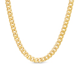 5.5mm Cuban Curb Chain Necklace in Semi-Solid 10K Gold - 24"