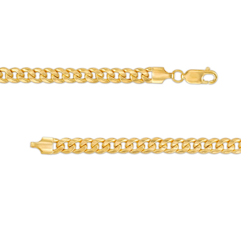 Main Image 3 of 5.5mm Cuban Curb Chain Necklace in Semi-Solid 10K Gold - 24"