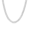 Thumbnail Image 1 of 5.5mm Cuban Curb Chain Necklace in Hollow 10K White Gold - 22"