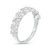 Thumbnail Image 2 of 5/8 CT. T.W. Marquise and Round Diamond Scatter Double Row Anniversary Band in 10K White Gold
