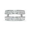 Thumbnail Image 3 of 1-1/4 CT. T.W. Baguette and Round Diamond Alternating Double Row Solitaire Enhancer in 14K White Gold