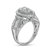 Thumbnail Image 2 of 1 CT. T.W. Pear-Shaped Multi-Diamond Frame Vintage-Style Engagement Ring in 10K White Gold