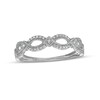Thumbnail Image 1 of 1/15 CT. T.W. Diamond Scallop Edge Vintage-Style Anniversary Band in 10K White Gold