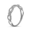 Thumbnail Image 3 of 1/15 CT. T.W. Diamond Scallop Edge Vintage-Style Anniversary Band in 10K White Gold