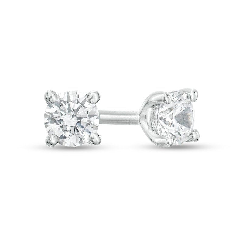 Main Image 1 of 1/5 CT. T.W. Diamond Solitaire Stud Earrings in 14K White Gold (J/I3)