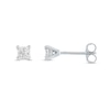 Thumbnail Image 2 of 1/5 CT. T.W. Princess-Cut Diamond Solitaire Stud Earrings in 14K White Gold (J/I3)