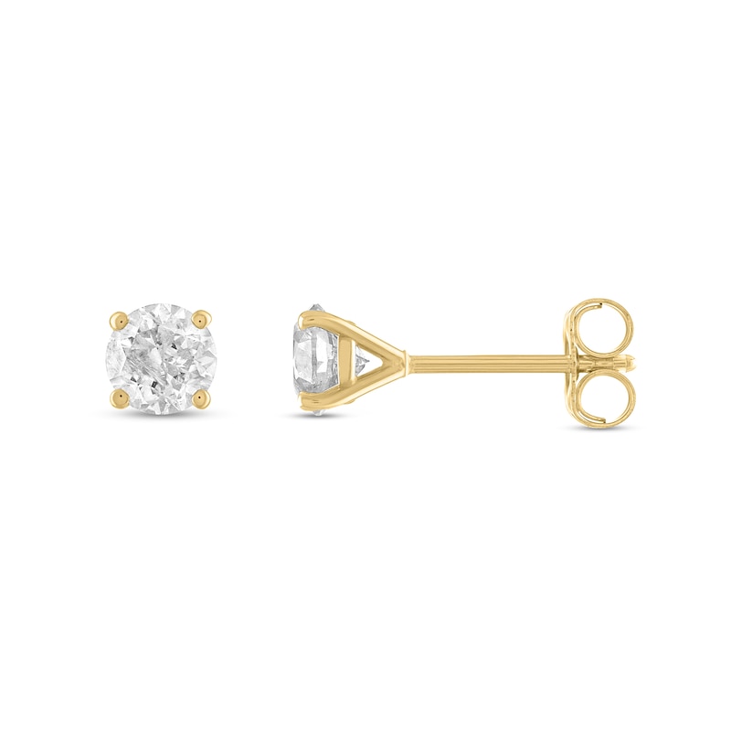 3/8 CT. T.W. Diamond Solitaire Stud Earrings in 14K Gold (J/I3)