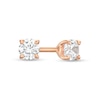 Thumbnail Image 0 of 3/8 CT. T.W. Diamond Solitaire Stud Earrings in 14K Rose Gold