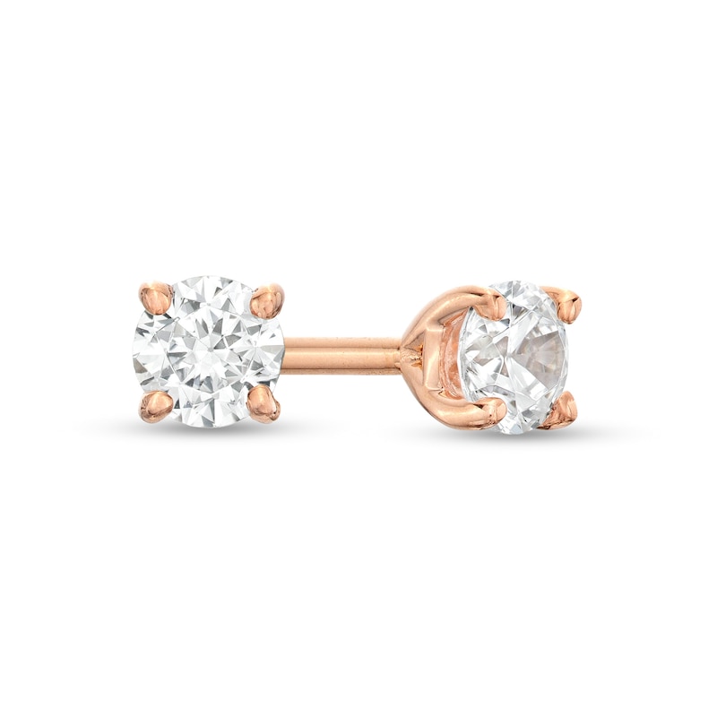 3/8 CT. T.W. Diamond Solitaire Stud Earrings in 14K Rose Gold