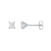 Thumbnail Image 2 of 3/8 CT. T.W. Princess-Cut Diamond Solitaire Stud Earrings in 14K White Gold (J/I3)