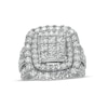 Thumbnail Image 1 of 3 CT. T.W. Composite Princess-Cut Diamond Double Frame Engagement Ring in 10K White Gold