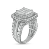 Thumbnail Image 2 of 3 CT. T.W. Composite Princess-Cut Diamond Double Frame Engagement Ring in 10K White Gold