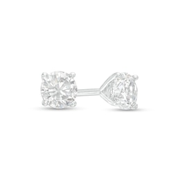1/2 CT. T.W. Diamond Solitaire Stud Earrings in 14K White Gold (J/I3)