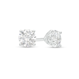 3/4 CT. T.W. Diamond Solitaire Stud Earrings in 14K White Gold (J/I3)