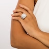 Thumbnail Image 2 of 4 CT. T.W. Composite Princess-Cut Diamond Double Frame Vintage-Style Engagement Ring in 10K White Gold