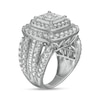 Thumbnail Image 3 of 4 CT. T.W. Composite Princess-Cut Diamond Double Frame Vintage-Style Engagement Ring in 10K White Gold