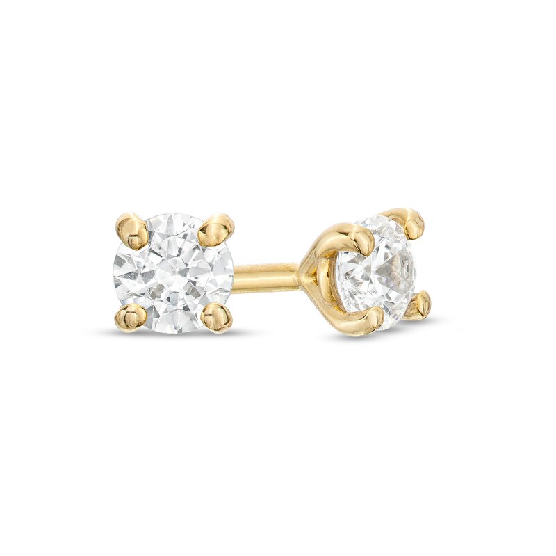 Main Image 1 of 1/4 CT. T.W. Diamond Solitaire Stud Earrings in 14K Gold (J/I2)