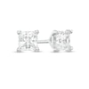 Thumbnail Image 0 of 3/4 CT. T.W. Princess-Cut Diamond Solitaire Stud Earrings in 14K White Gold (J/I3)