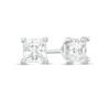 Thumbnail Image 1 of 3/4 CT. T.W. Princess-Cut Diamond Solitaire Stud Earrings in 14K White Gold (J/I3)