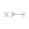 Thumbnail Image 2 of 3/4 CT. T.W. Princess-Cut Diamond Solitaire Stud Earrings in 14K White Gold (J/I3)