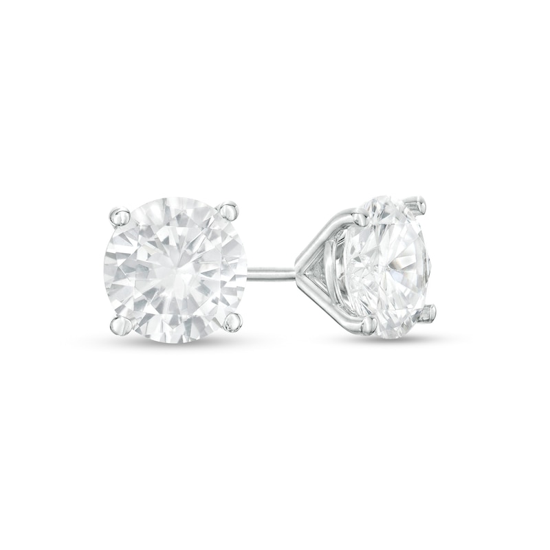 2 CT. T.W. Diamond Solitaire Stud Earrings in 14K White Gold (J/I2)