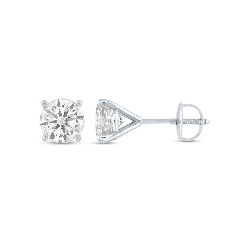 Main Image 2 of 2 CT. T.W. Diamond Solitaire Stud Earrings in 14K White Gold (J/I2)
