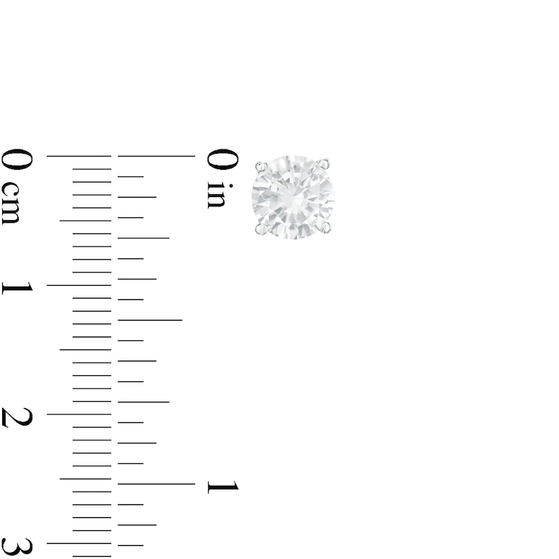 Main Image 3 of 2 CT. T.W. Diamond Solitaire Stud Earrings in 14K White Gold (J/I2)
