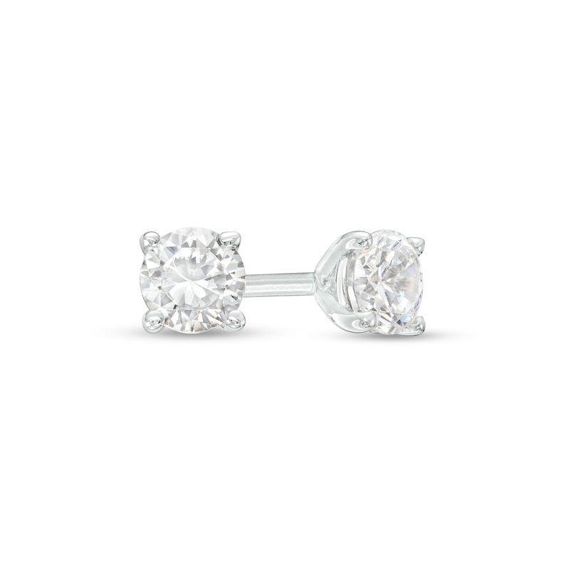 Main Image 1 of 1/3 CT. T.W. Diamond Solitaire Stud Earrings in 14K White Gold (J/I2)