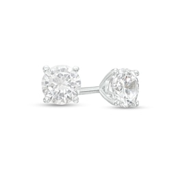 1/2 CT. T.W. Diamond Solitaire Stud Earrings in 14K White Gold (J/I2)