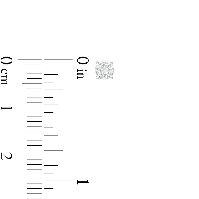 Main Image 3 of 1/2 CT. T.W. Diamond Solitaire Stud Earrings in 14K White Gold (J/I2)