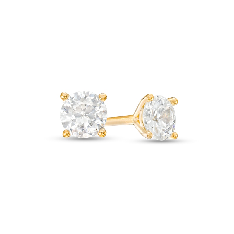 Main Image 1 of 1/2 CT. T.W. Diamond Solitaire Stud Earrings in 14K Gold (J/I2)