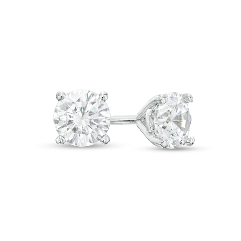 3/4 CT. T.W. Diamond Solitaire Stud Earrings in 14K White Gold (J/I2)