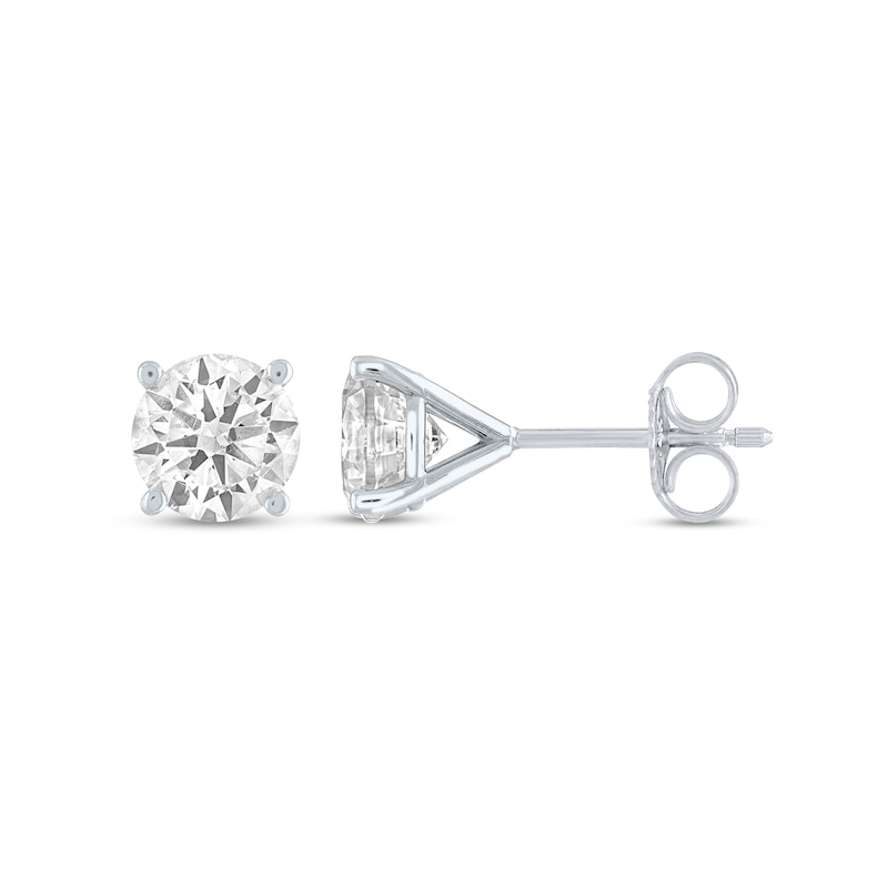 Main Image 2 of 3/4 CT. T.W. Diamond Solitaire Stud Earrings in 14K White Gold (J/I2)