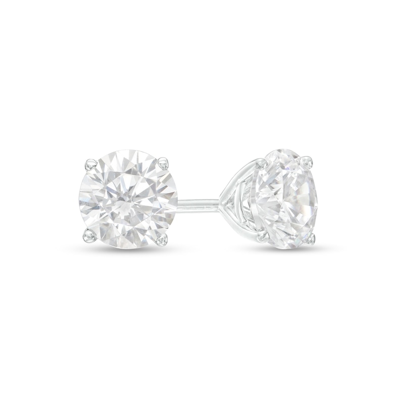 1 CT. T.W. Diamond Solitaire Stud Earrings in 14K White Gold (J/I2)