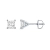Thumbnail Image 2 of 1 CT. T.W. Princess-Cut Diamond Solitaire Stud Earrings in 14K White Gold (J/I2)