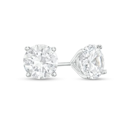 1-1/2 CT. T.W. Diamond Solitaire Stud Earrings in 14K White Gold (J/I2)