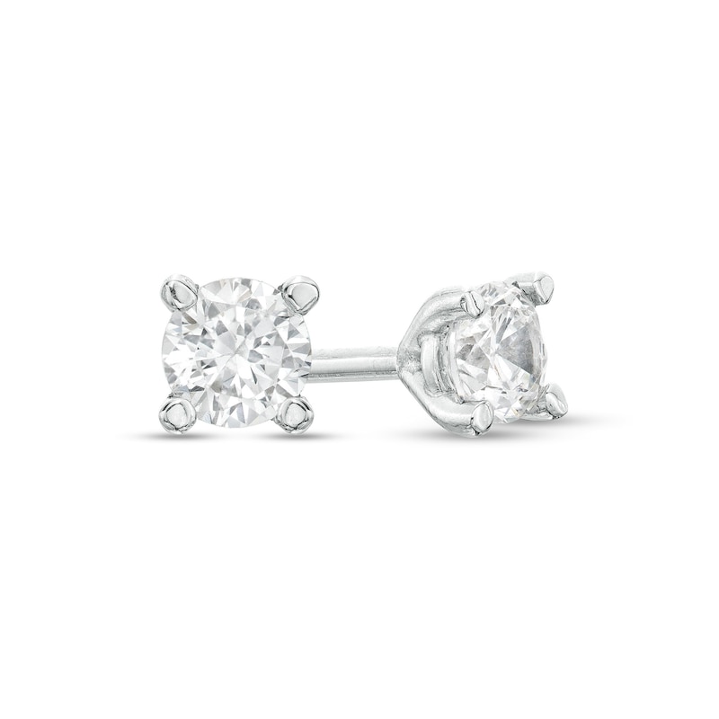 Main Image 1 of 1/4 CT. T.W. Certified Diamond Solitaire Stud Earrings in 14K White Gold (I/I1)