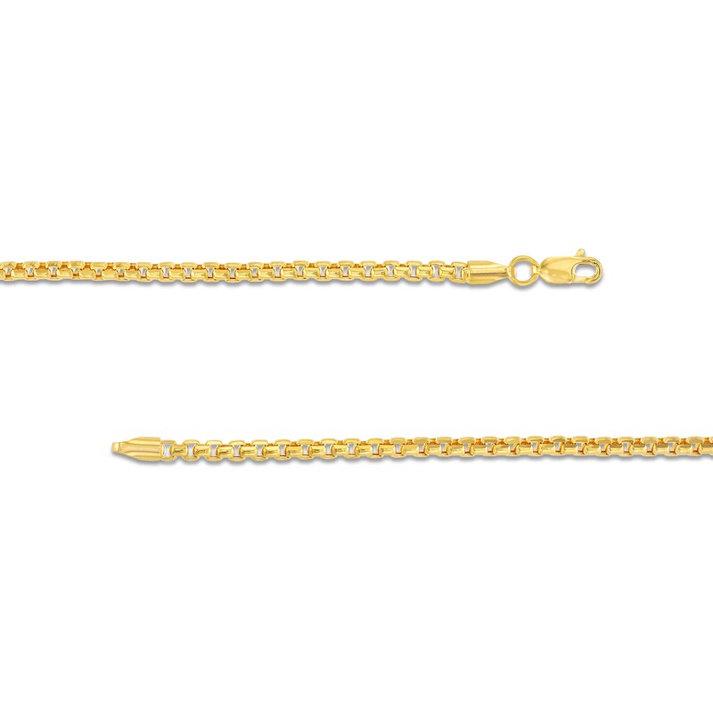 3.0mm Diamond-Cut Hollow Round Box Chain Necklace in 10K Gold - 22"
