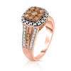 Thumbnail Image 2 of 1 CT. T.W. Composite Champagne and White Diamond Engagement Ring in Sterling Silver with 14K Rose Gold Plate - Size 7