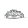 Thumbnail Image 4 of 1/2 CT. T.W. Diamond Cushion-Shaped Frame Past Present Future® Split Shank Engagement Ring in 10K White Gold