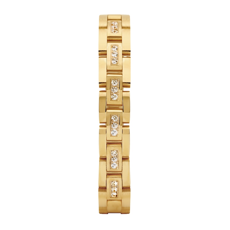 Main Image 3 of Men's Citizen Eco-Drive® Nighthawk Crystal Accent Gold-Tone Chronograph Watch and Bracelet Box Set (Model: FB3002-61E)