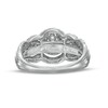 Thumbnail Image 4 of 1 CT. T.W. Diamond Frame Past Present Future® Scallop Edge Vintage-Style Engagement Ring in 10K White Gold
