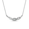 Thumbnail Image 1 of 1/5 CT. T.W. Diamond Double Row Twist Necklace in Sterling Silver
